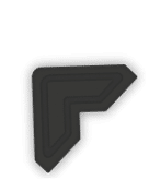 A black and white triangle. Description generated by AI