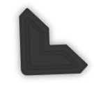 A black and white triangle. Description generated by AI