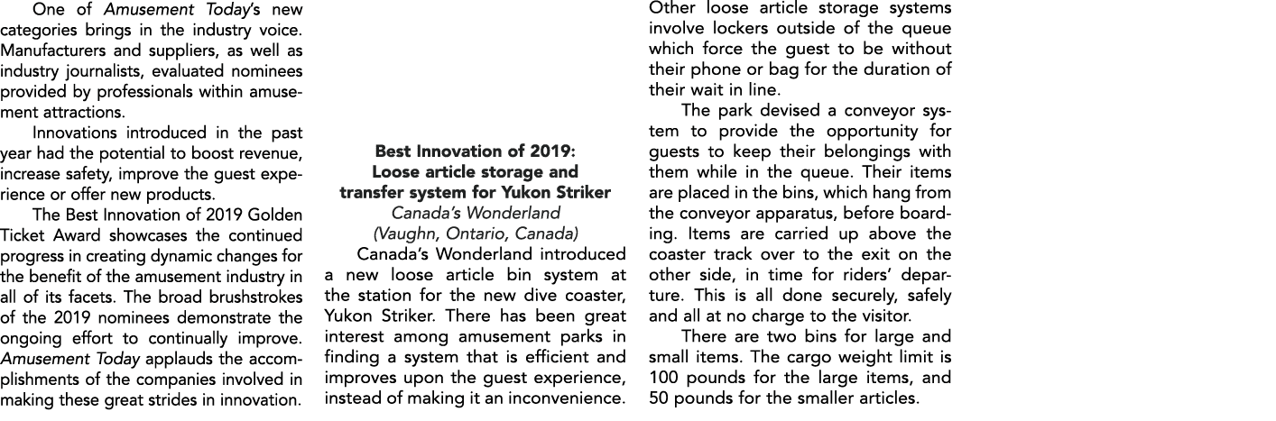 One of Amusement Today s new categories brings in the industry voice  Manufacturers and suppliers, as well as industr   