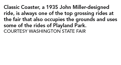 Classic Coaster, a 1935 John Miller-designed ride, is always one of the top grossing rides at the fair that also occu   