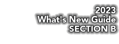 2023 What's New Guide SECTION B