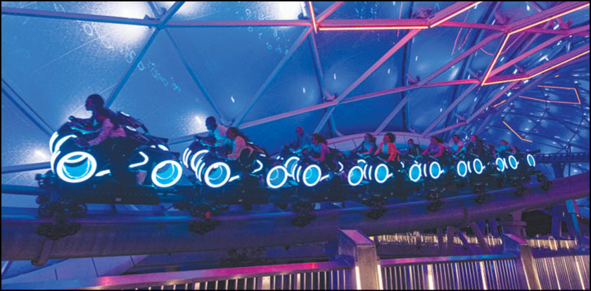 There are so many ways to experience the feeling of a Disney Thrill across the Walt Disney World Resort. Whether it’s trying a new attraction, meeting a favorite Disney Character face to face, eating a classic Disney snack or ending the night with a nighttime spectacular, there is something to thrill the whole family. In Magic Kingdom Park, guests can experience the thrill of TRON Lightcycle / Run presented by Enterprise, opening April 4, 2023. (DISNEY)