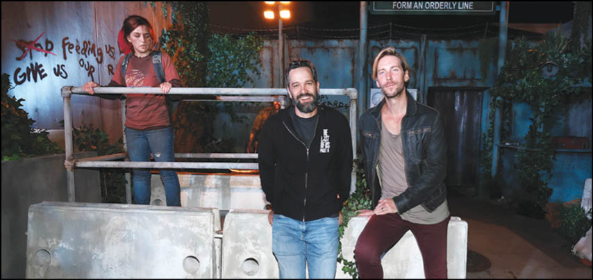 UNIVERSAL CITY, CALIFORNIA - SEPTEMBER 07: (L-R) Neil Druckmann and Troy Baker attend the Opening Night Celebration of Halloween Horror Nights at Universal Studios Hollywood on September 07, 2023 in Universal City, California. (Photo by Rich Polk/Getty Images for Universal Studios Hollywood)