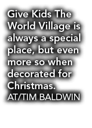 Give Kids The World Village is always a special place, but even more so when decorated for Christmas. AT/TIM BALDWIN