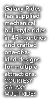 Galaxy Rides has supplied mechanical bull style rides in 45 countries and crafted one of a kind designs for multiple ...