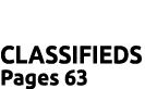 CLASSIFIEDS Pages 63