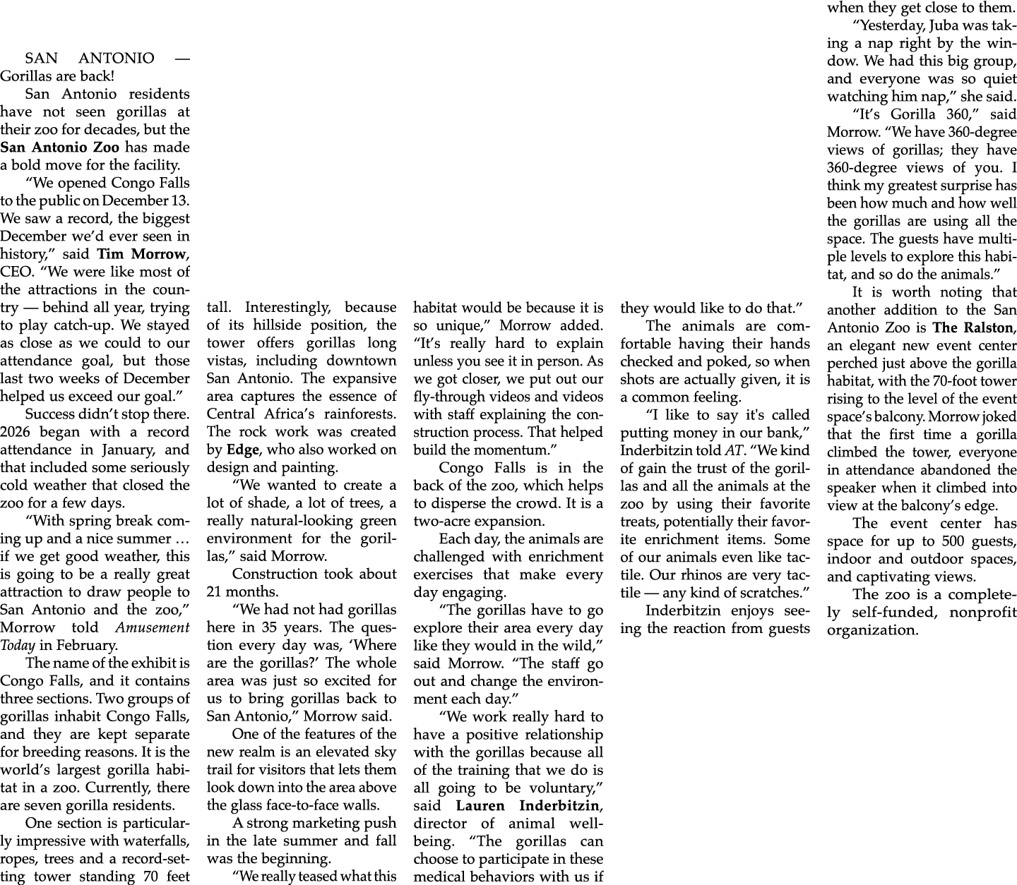 SAN ANTONIO — Gorillas are back! San Antonio residents have not seen gorillas at their zoo for decades, but the San A...