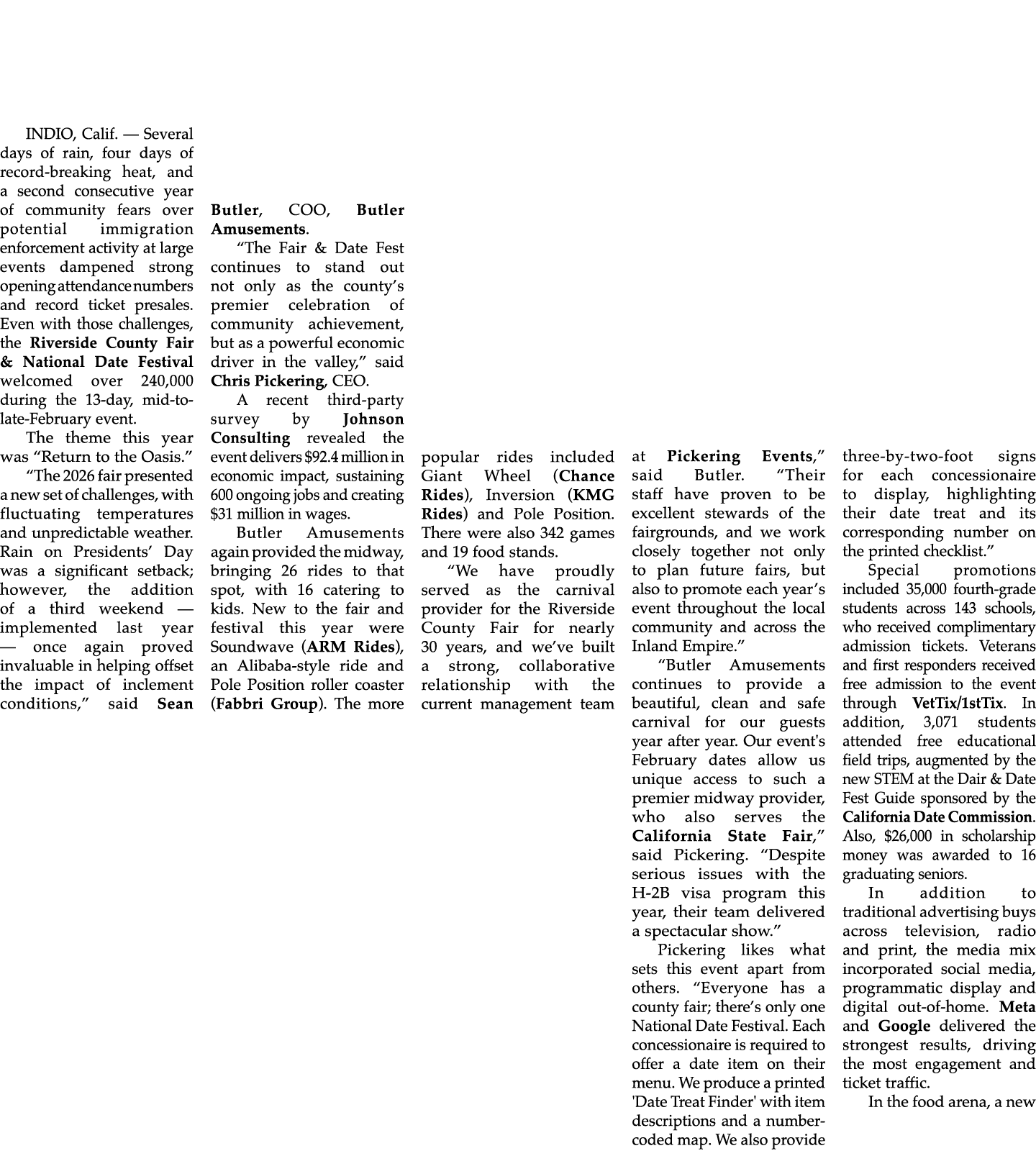 INDIO, Calif. — Several days of rain, four days of record breaking heat, and a second consecutive year of community f...