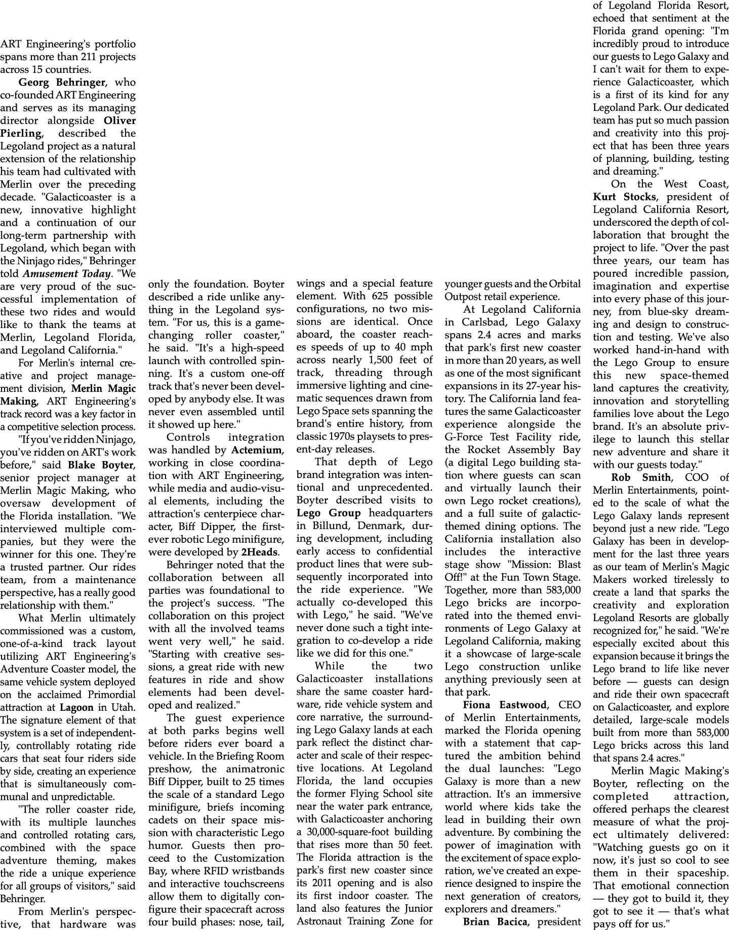 ART Engineering's portfolio spans more than 211 projects across 15 countries. Georg Behringer, who co founded ART Eng...