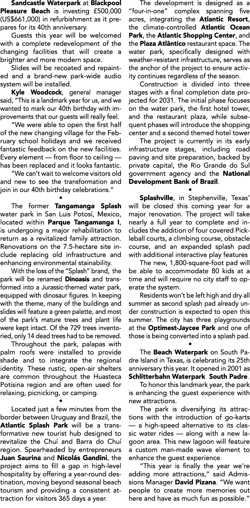 Sandcastle Waterpark at Blackpool Pleasure Beach is investing £500,000 (US$661,000) in refurbishment as it prepares f...