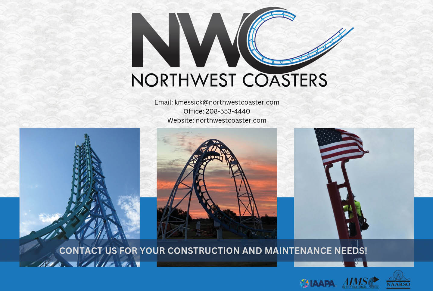 A large roller coaster with a flag on top. Description generated by AI