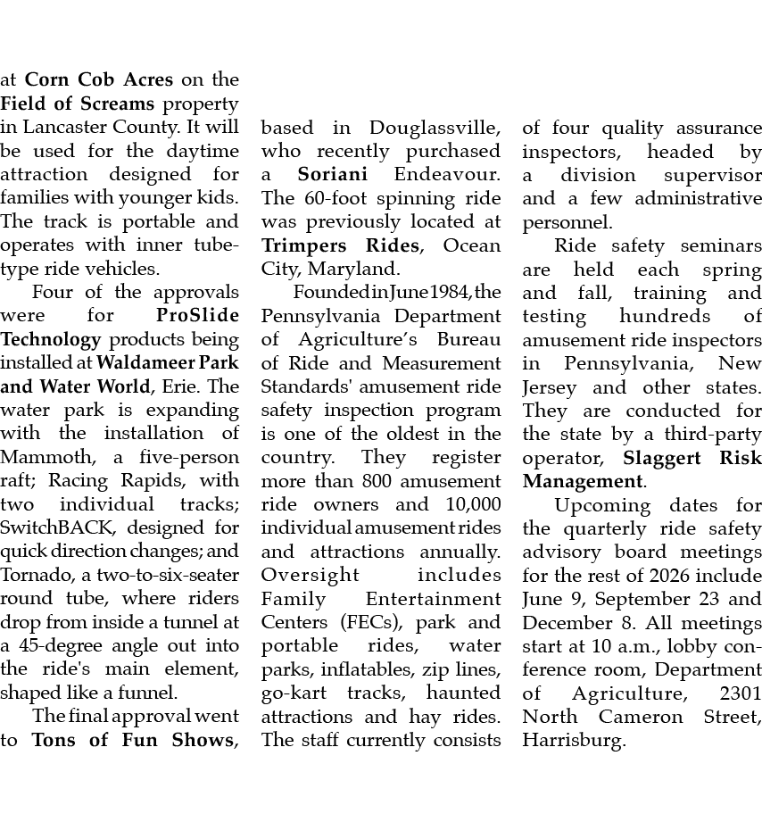 at Corn Cob Acres on the Field of Screams property in Lancaster County. It will be used for the daytime attraction de...