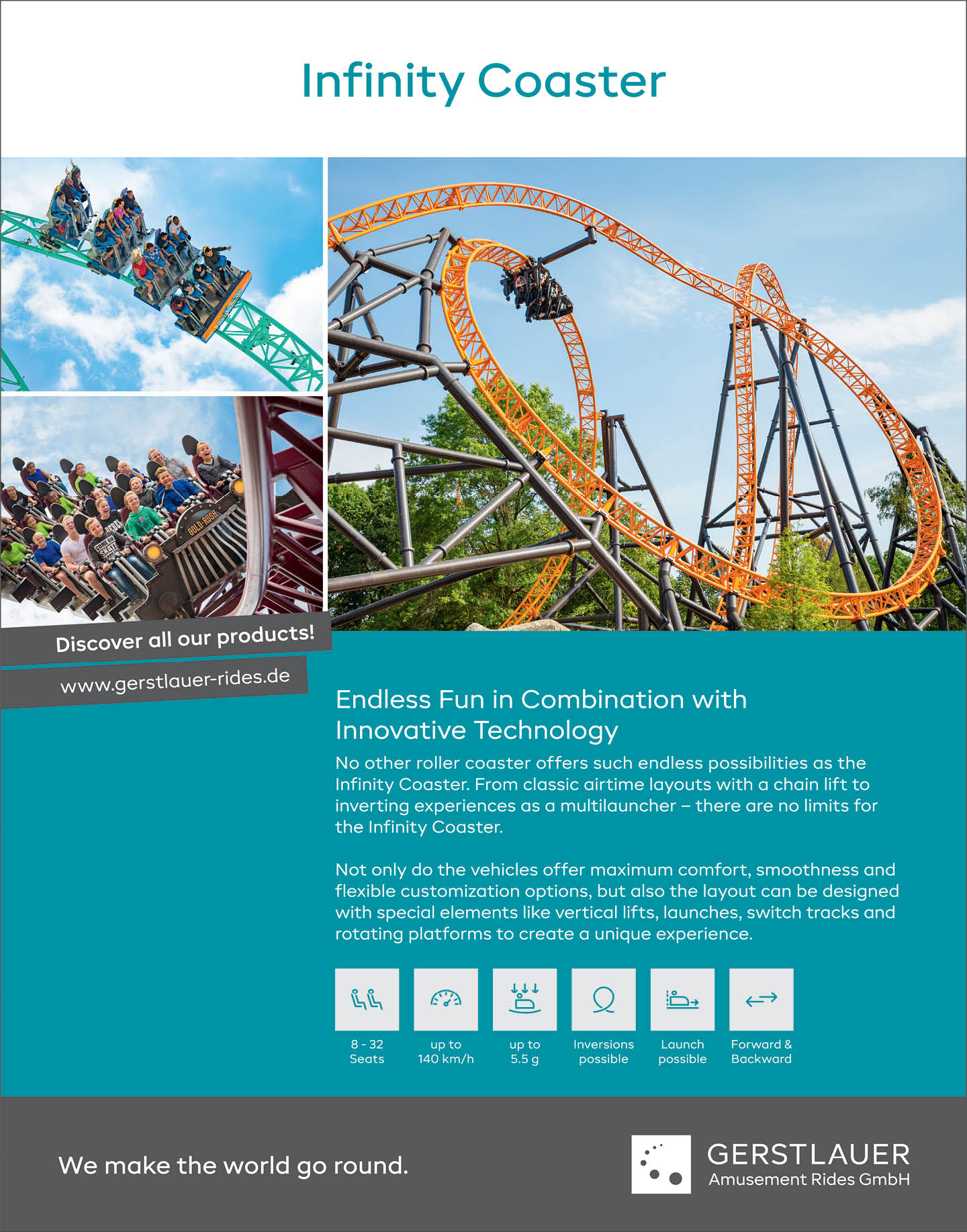 A roller coaster with people riding it. Description generated by AI