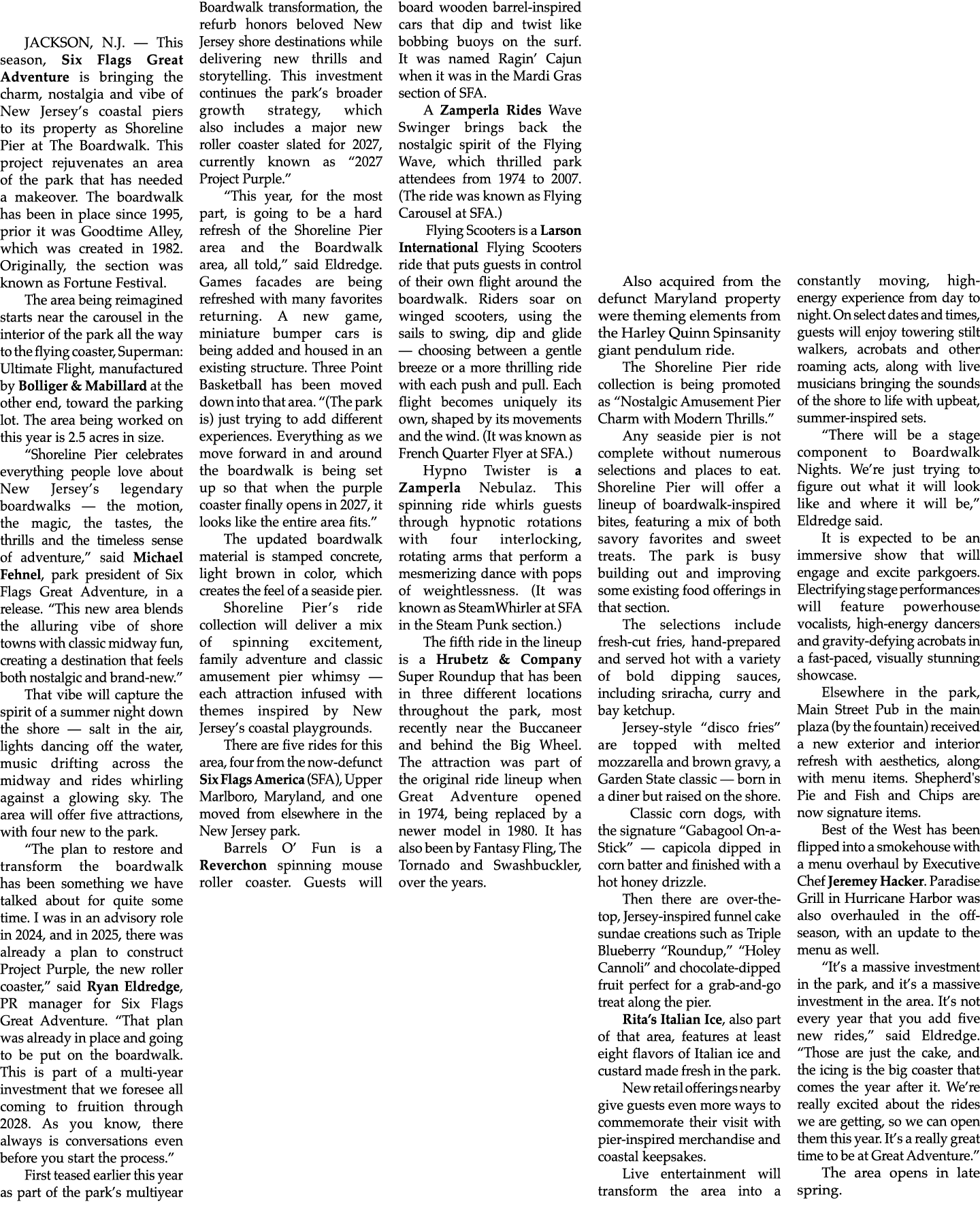 JACKSON, N.J. — This season, Six Flags Great Adventure is bringing the charm, nostalgia and vibe of New Jersey’s coas...