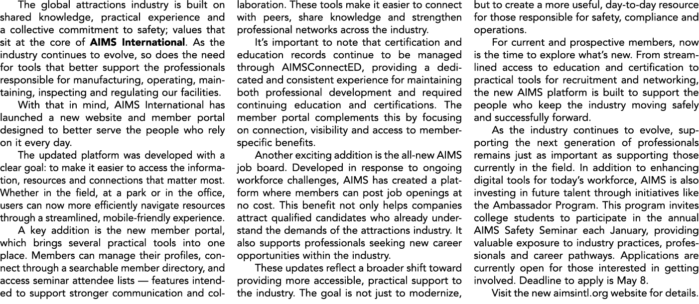 The global attractions industry is built on shared knowledge, practical experience and a collective commitment to saf...