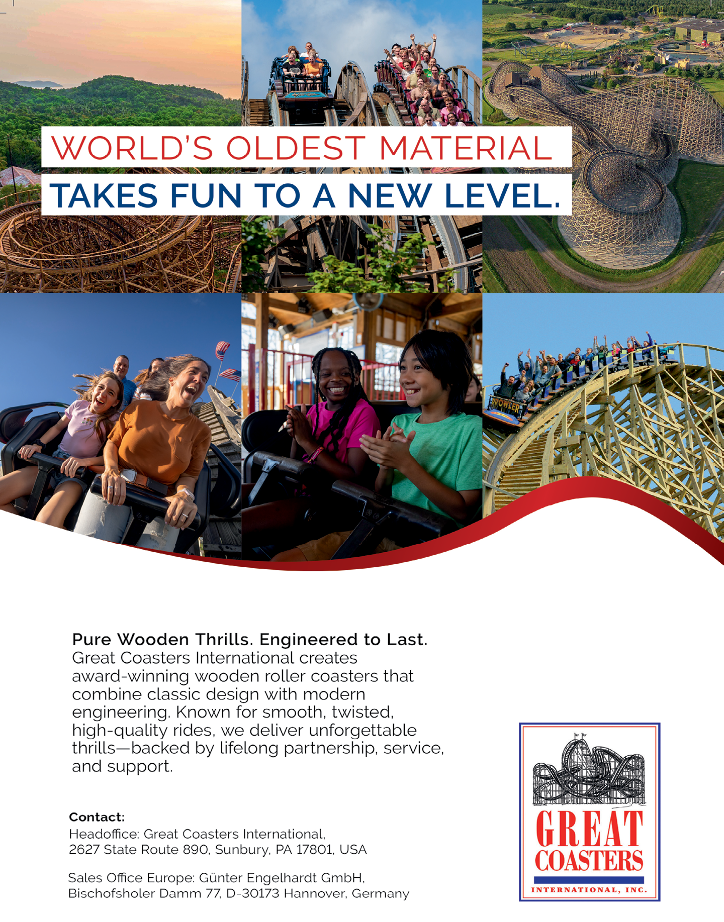 A poster advertising a roller coaster. Description generated by AI