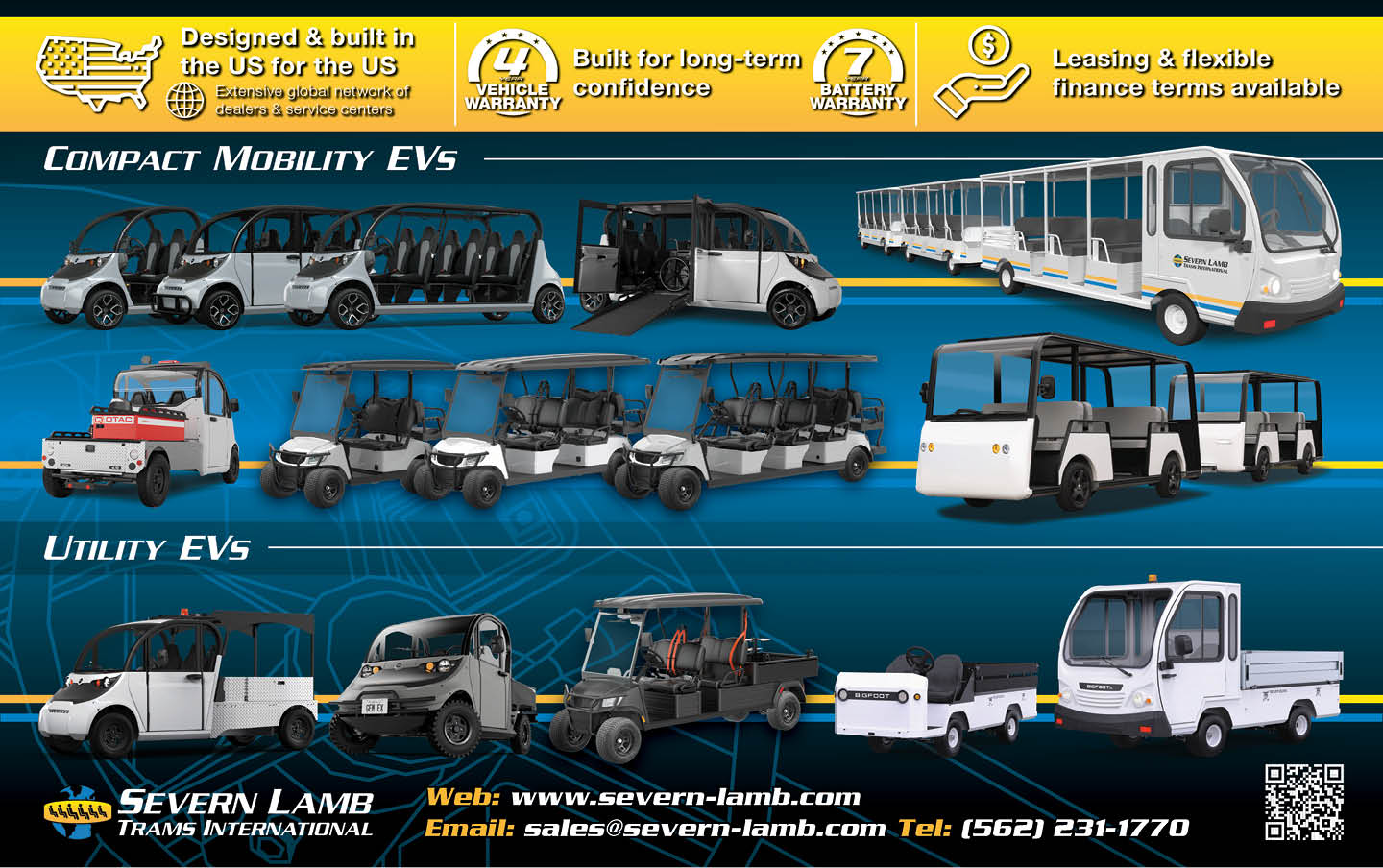 A brochure for a company that sells vehicles. Description generated by AI