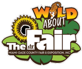 A logo for the Miami Dade County Fair & Exposition. Description generated by AI