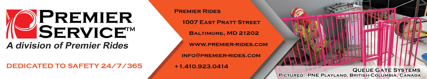 A pink and orange advertisement for a company called Premier Service. Description generated by AI