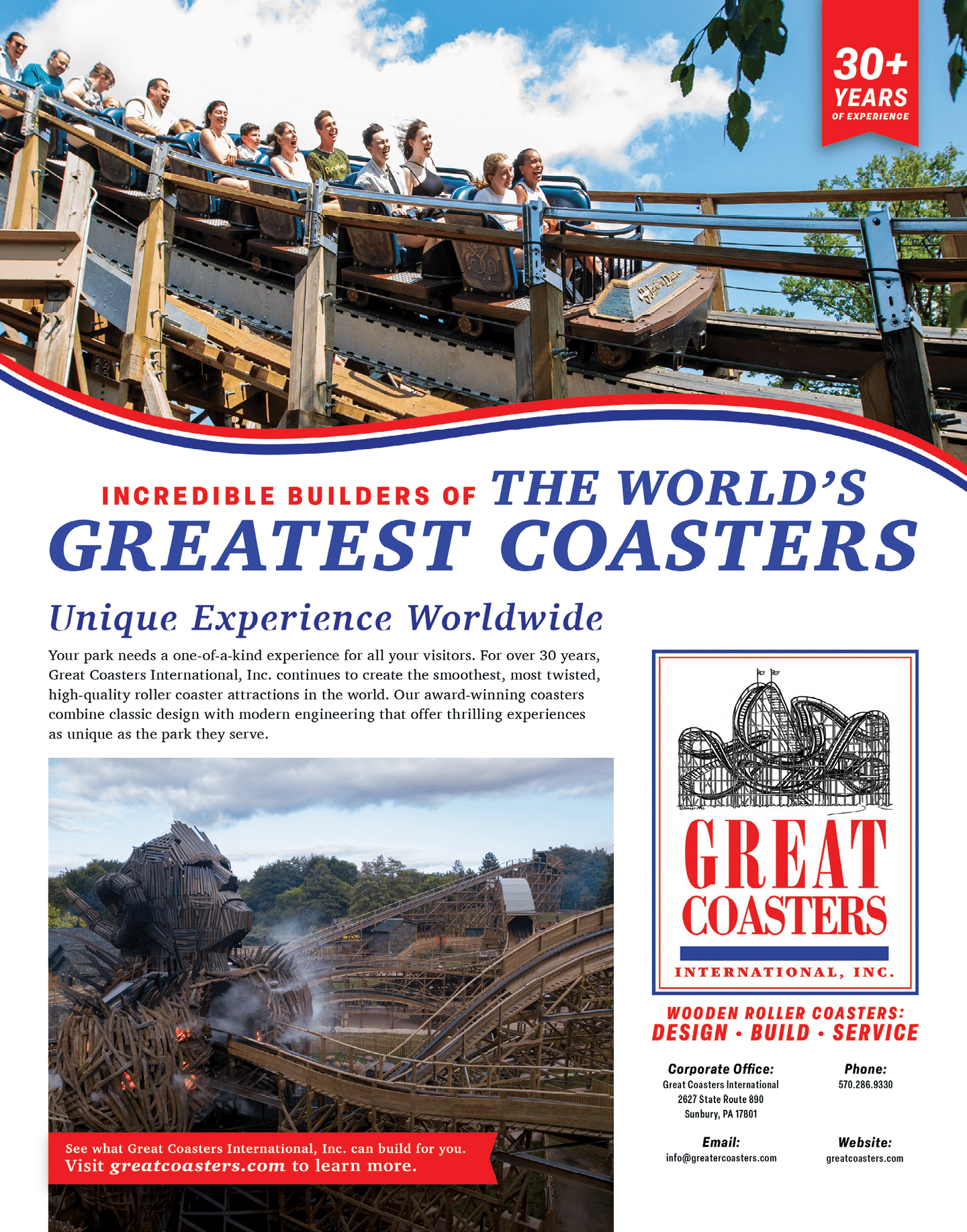 A poster advertising a roller coaster. Description generated by AI