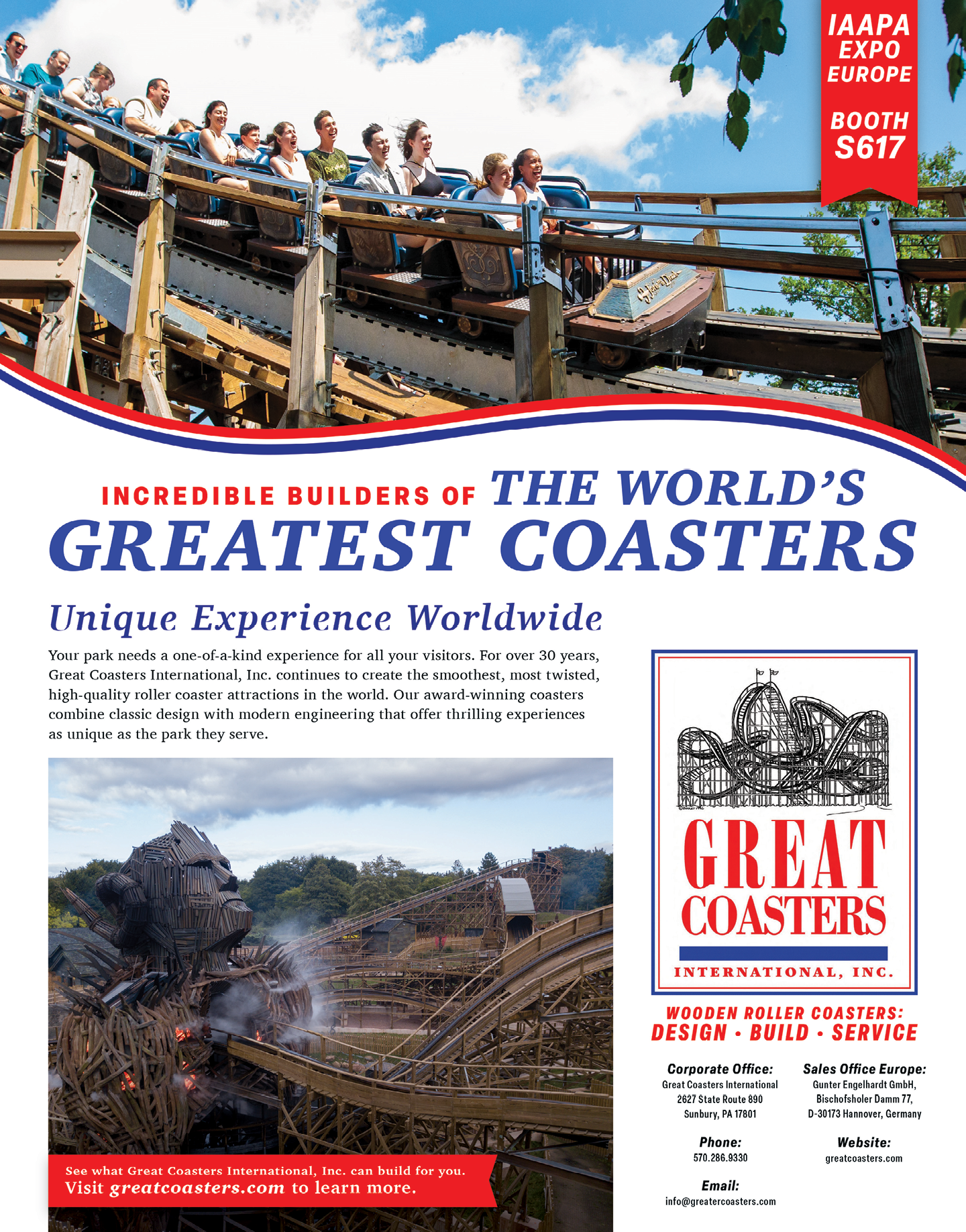 A poster advertising a roller coaster. Description generated by AI