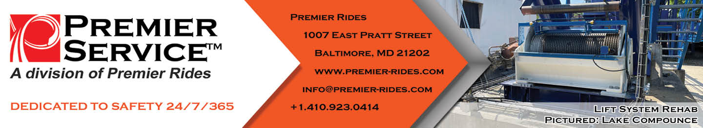 A pink and orange advertisement for a company called Premier Service. Description generated by AI