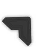 A black and white triangle. Description generated by AI