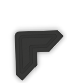 A black and white triangle. Description generated by AI