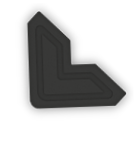 A black and white triangle. Description generated by AI