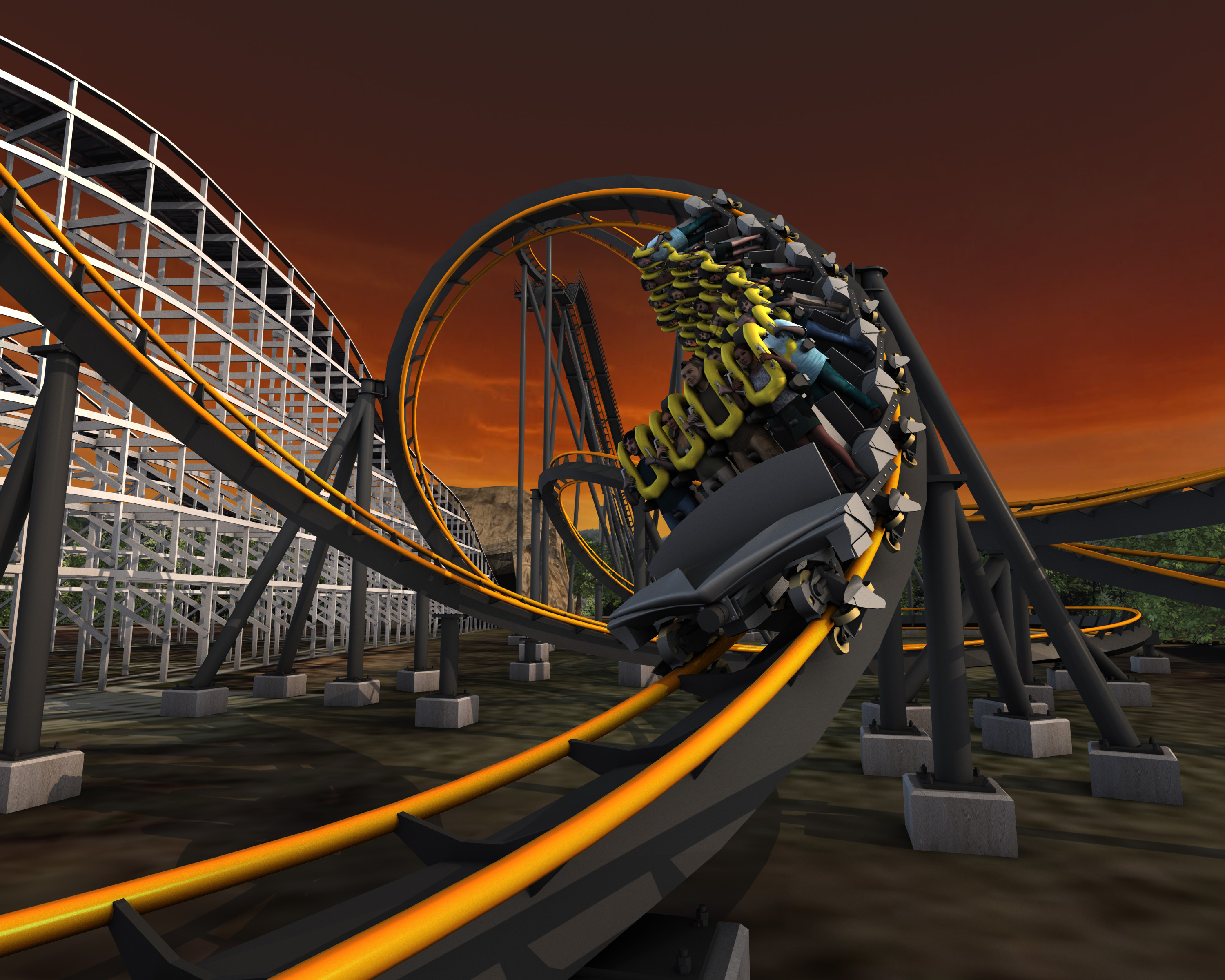 Six Flags America Adding B&M Stand-up Coaster In 2012 « Amusement Today