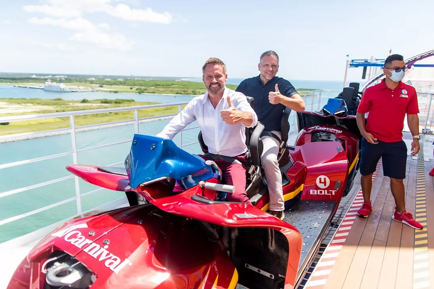 Bolt World s first roller at sea coaster sets sail Amusement Today