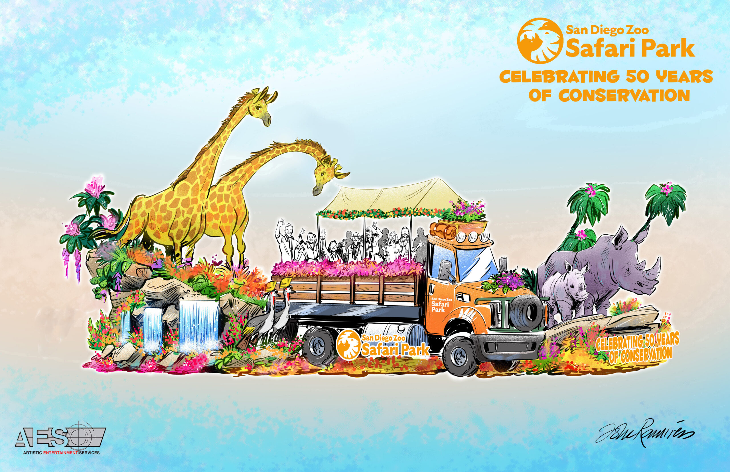 San Diego Zoo Safari Park's 50-year History of Wildlife Conservation to be  celebrated with a float in the 134th Rose Parade presented by Honda «  Amusement Today